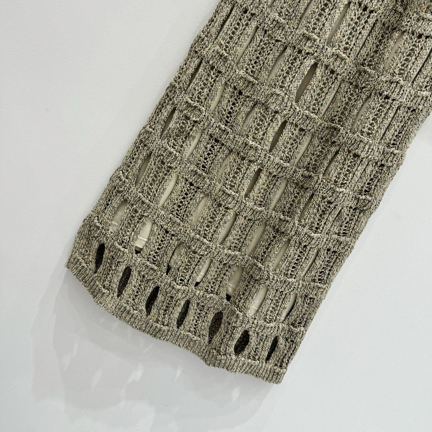 Chanel Knit Vest Top with Leather Belt Beige - 15