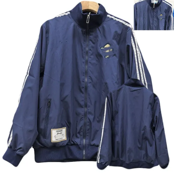 AFA Track Jacket Light Gray with Black Trim Outerwear - 31