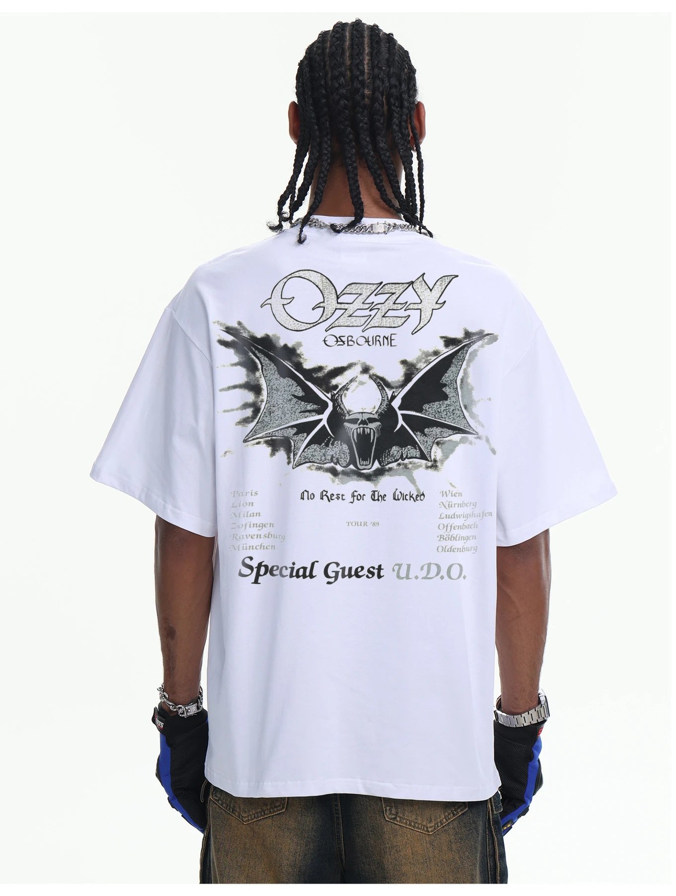 Design Ozzy Osbourne No Rest for the Wicked Tour T-Shirt White T-Shirts - 17