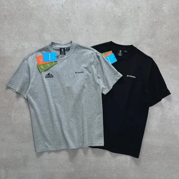 Design Columbia x atmos Collaboration Logo Back Print T-Shirt Gray T-Shirts - 19