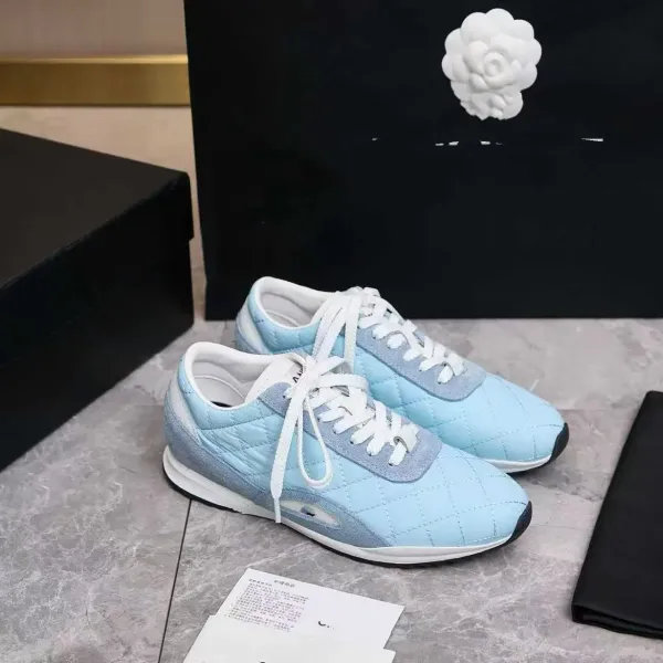Chanel Tennis Classic Quilted Beige and Tan Sneakers - 6