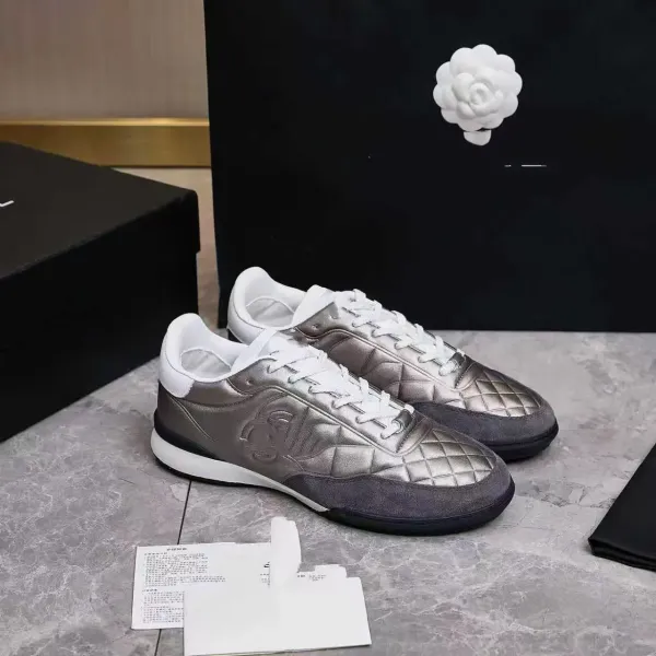 Versace Chain Reaction Gold Quilted Sneakers - 7
