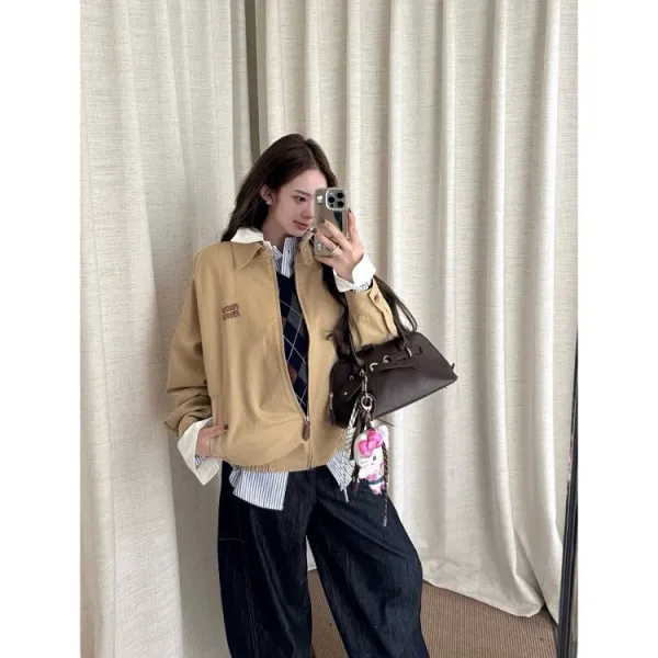 Design WIM WIM Beige Utility Jacket with Embroidered Logo Outerwear.jacket - 7