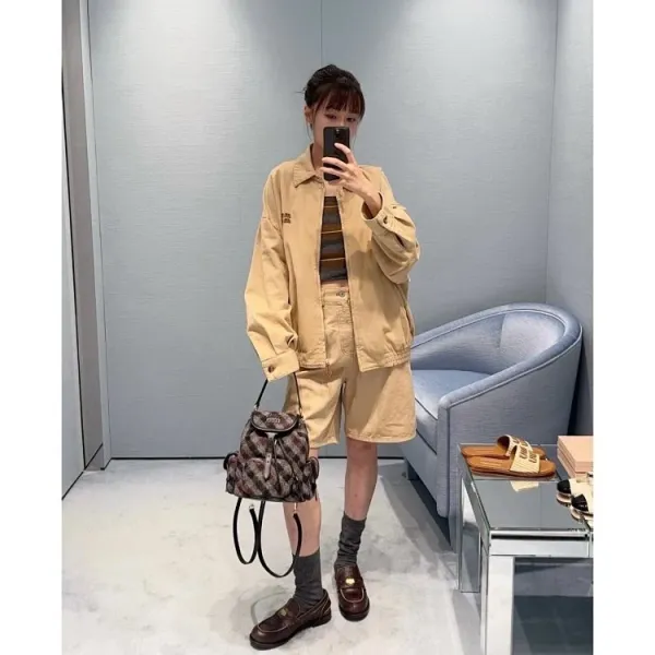 Design WIM WIM Beige Utility Jacket with Embroidered Logo Outerwear.jacket - 11