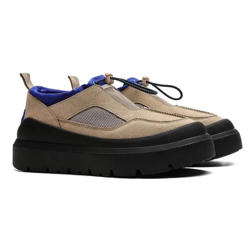 Design Chunky Platform Slip-On Sneakers Orange Beige - 3