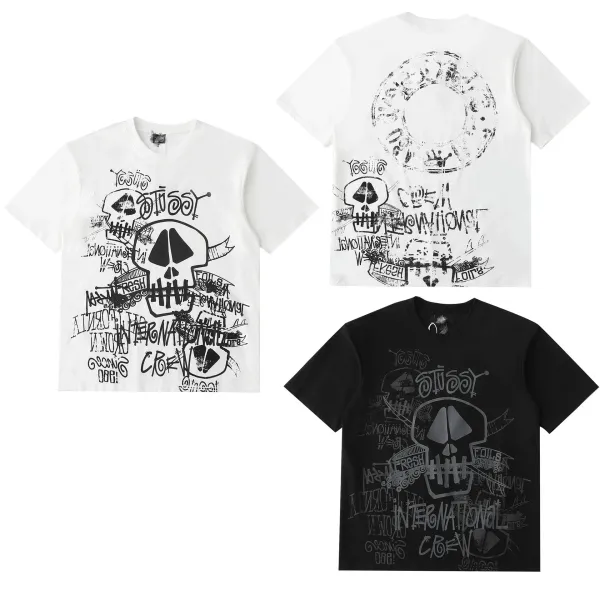 Stussy Skull Graffiti Print White T-Shirt - 2