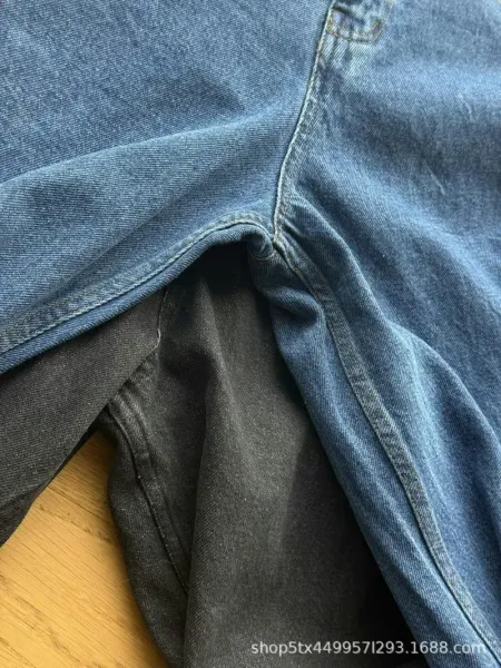 Design Wide-Leg Straight Jeans Blue - 20