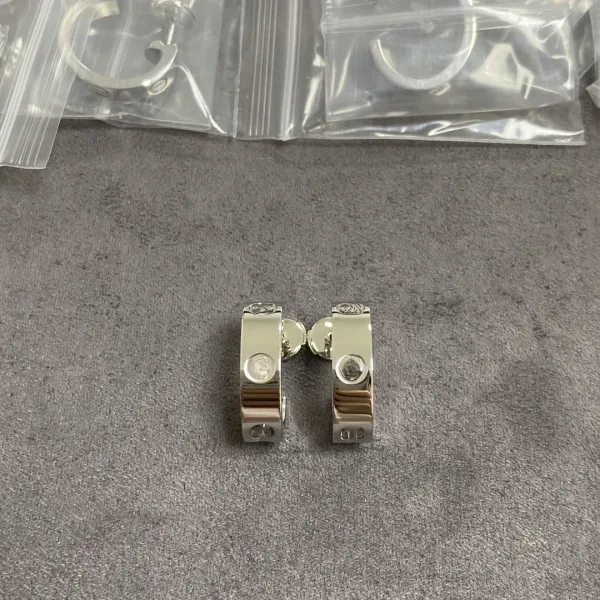 Cartier Love Hoop Earrings Silver Jewelry - 1