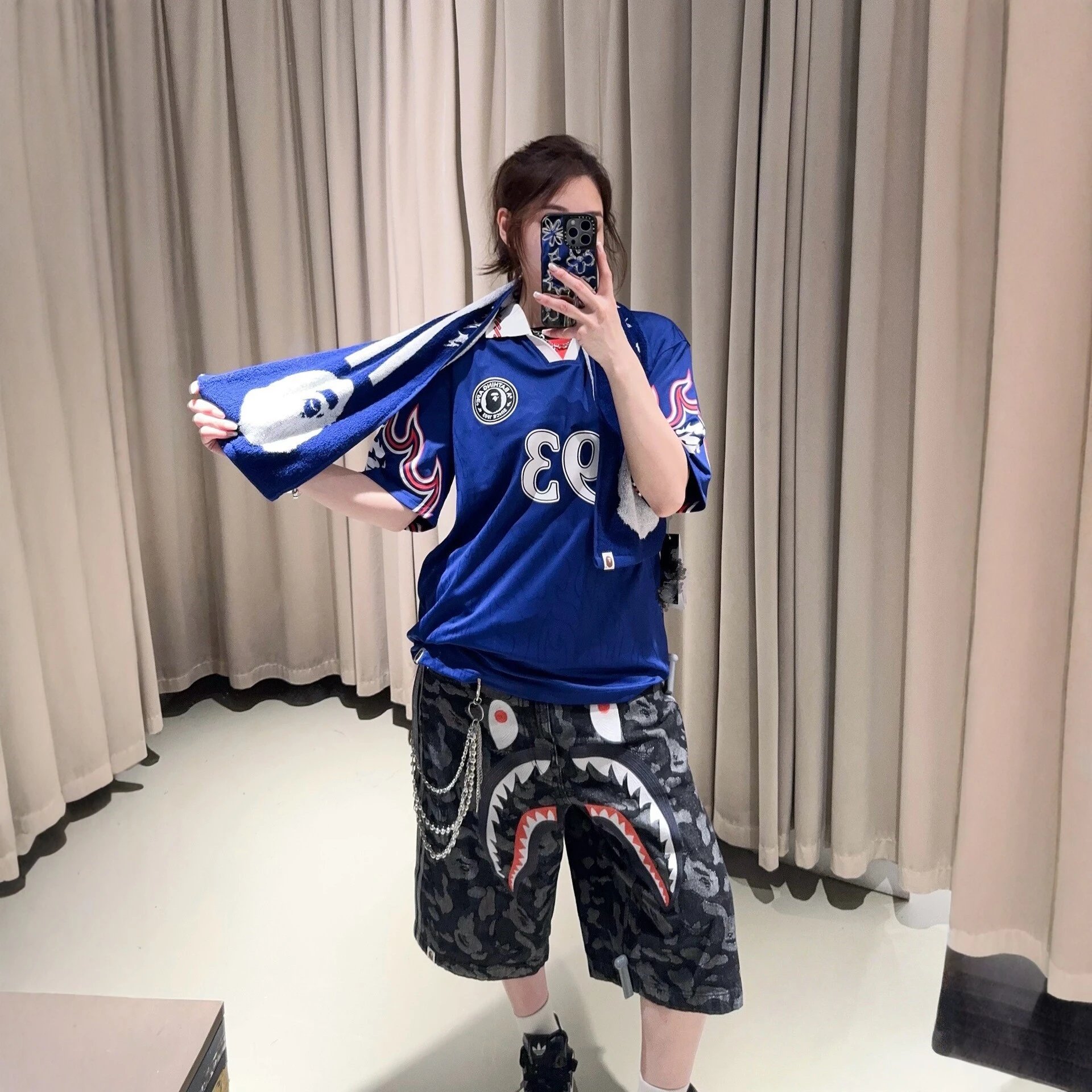 A Bathing Ape BAPE 90 Blue Sporty Jersey Shirt