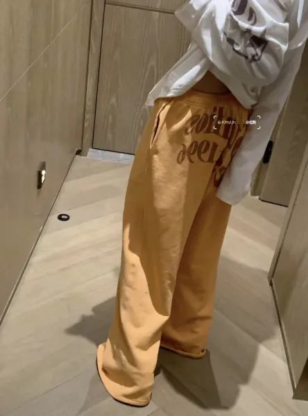 Acne Studios Logo Print Light Blue Sweatpants - 5