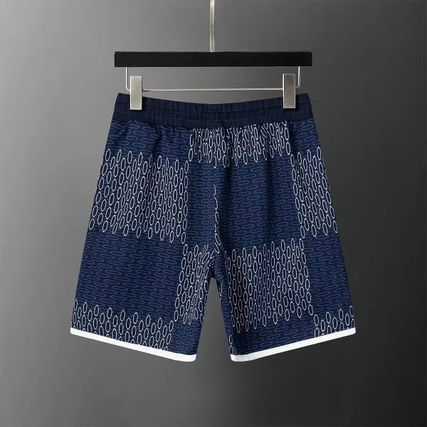 Design Geometric Print Swim Shorts Green Swimwear - 4