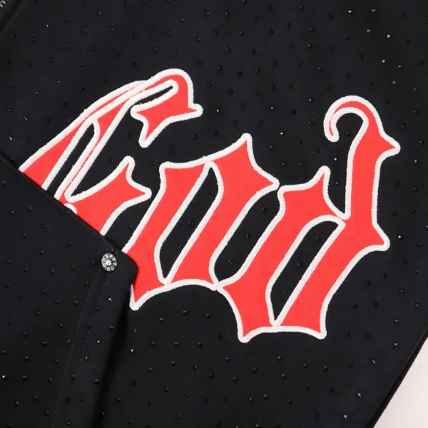 Design 8266 Black Red Graphic Sweatpants - 8