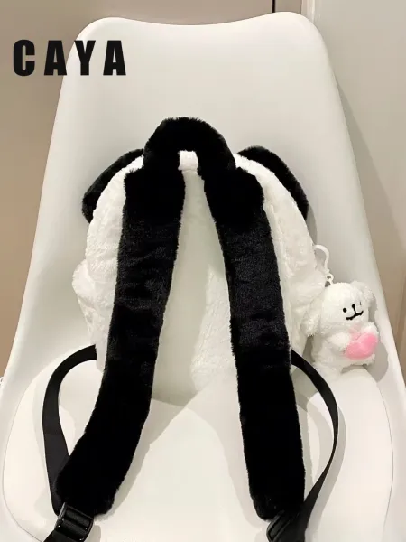 Design Panda Bear Plush Mini Backpack with Pull-Out Snot Feature - 4