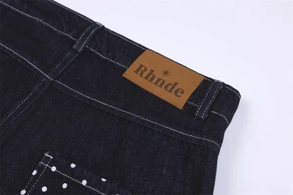 Design RINDI Polka Dot Wide-Leg Jeans Black Jeans - 15