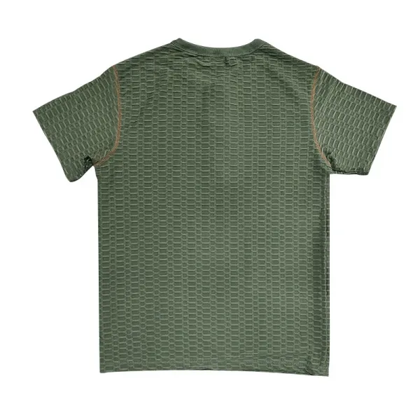 Design Henley T-Shirt Teal Textured - 44