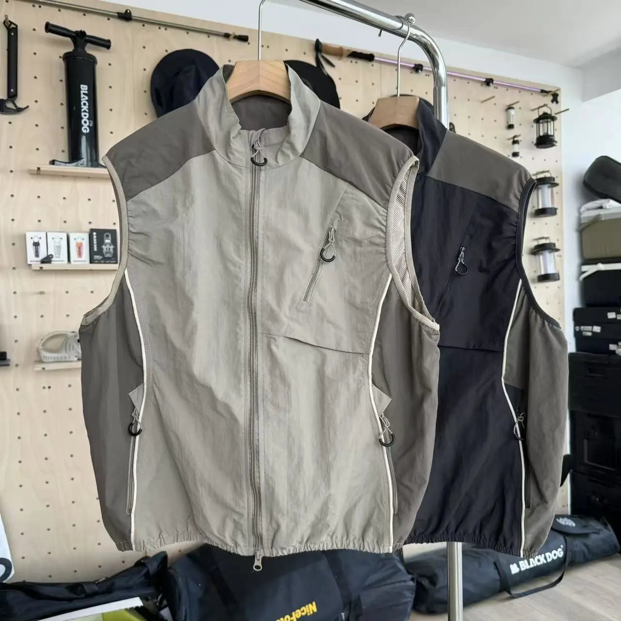 C.P. Company Tech Vest Black / Olive Green Vest Outerwear.vest - 4