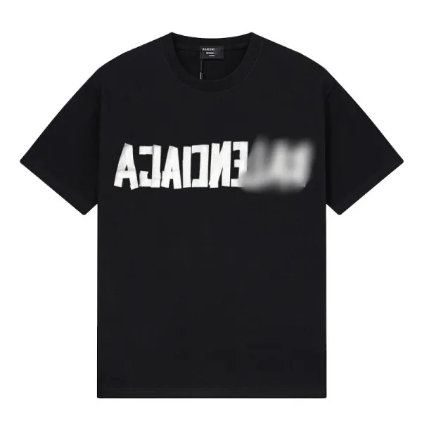Balenciaga Blurred Logo Black T-Shirt - 1