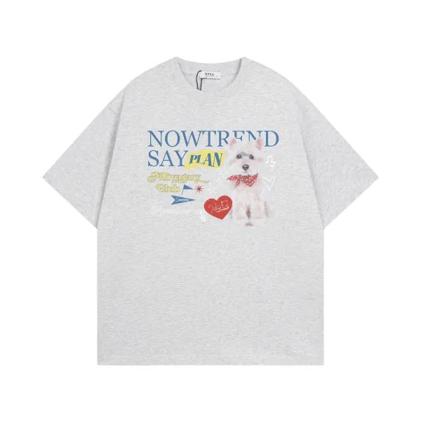 Design NTVG Nowtrend Say Plan Westie Graphic T-Shirt Gray T-Shirts - 1