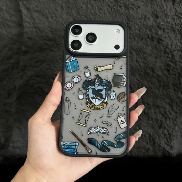 Design Ravenclaw House Crest Harry Potter Inspired Clear Phone Case with Magical Elements Phone Case - 6