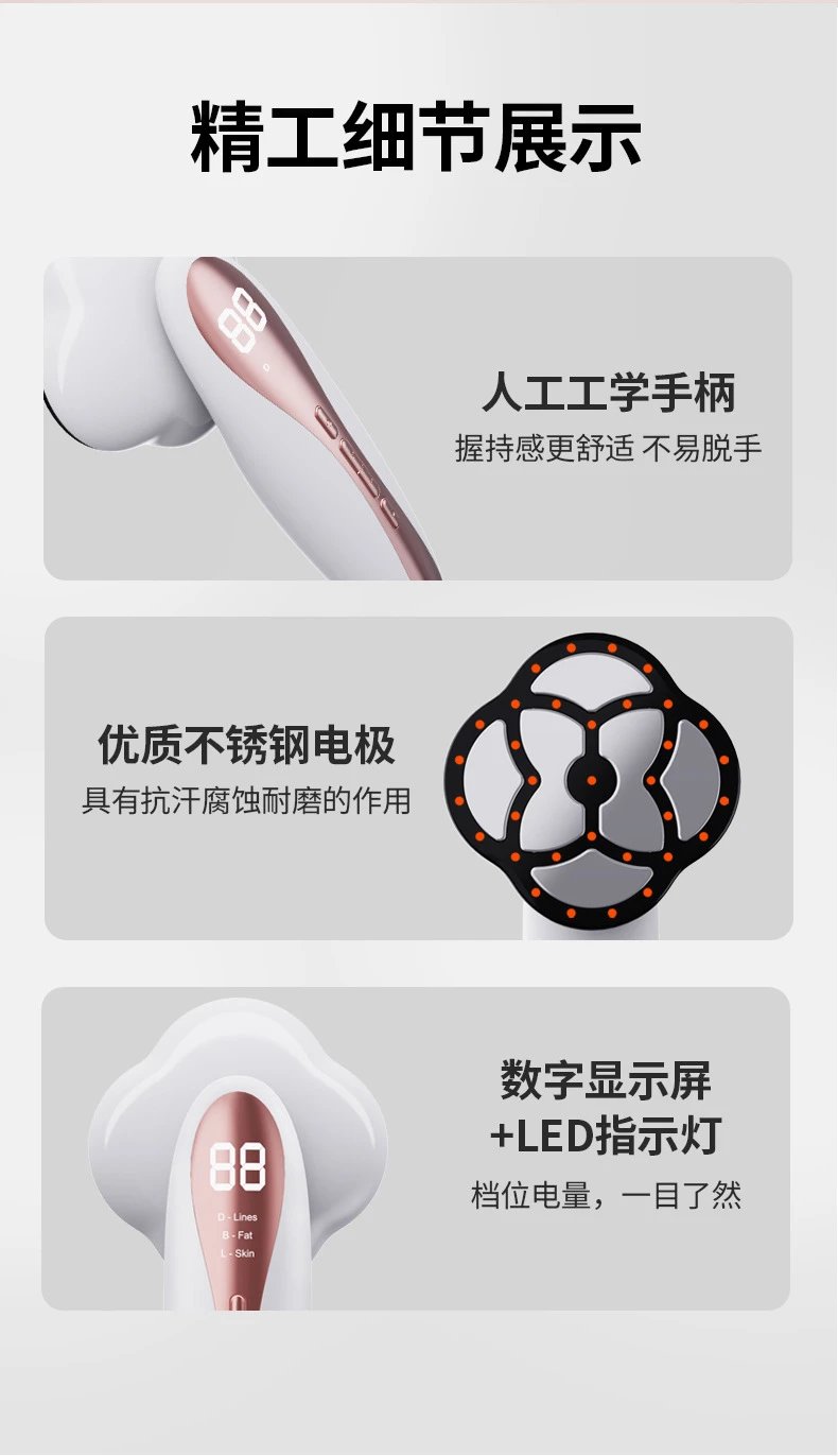 Design EMS Muscle Trainer Device White Rose Gold Electronics - 12
