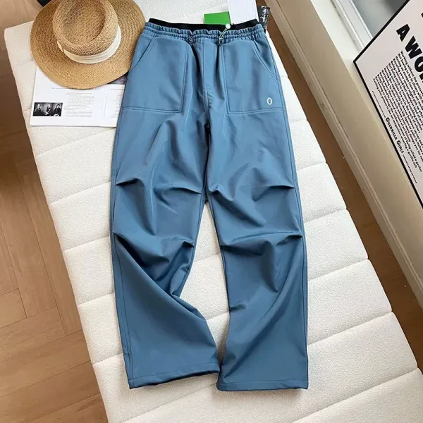 Design Utility Cargo Pants in Beige, Purple, Blue, Gray, and Black - 13