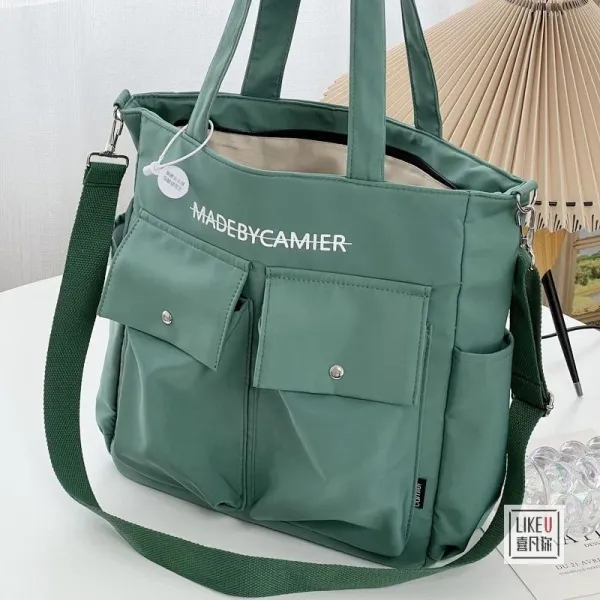 Design MADEBYCAMIER Utility Tote Bag Green Tote Bag - 1