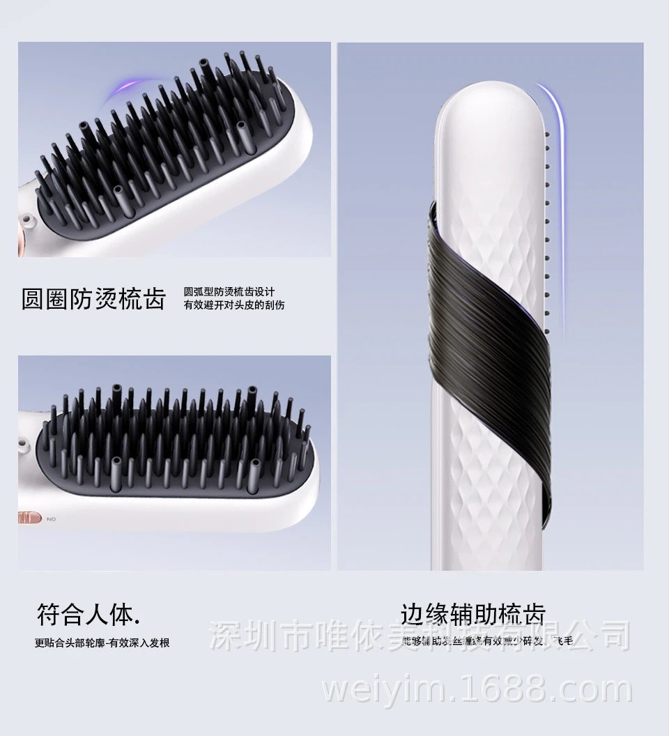 Design Hair Straightening Brush with Essential Oil Diffuser White Electronics - 10