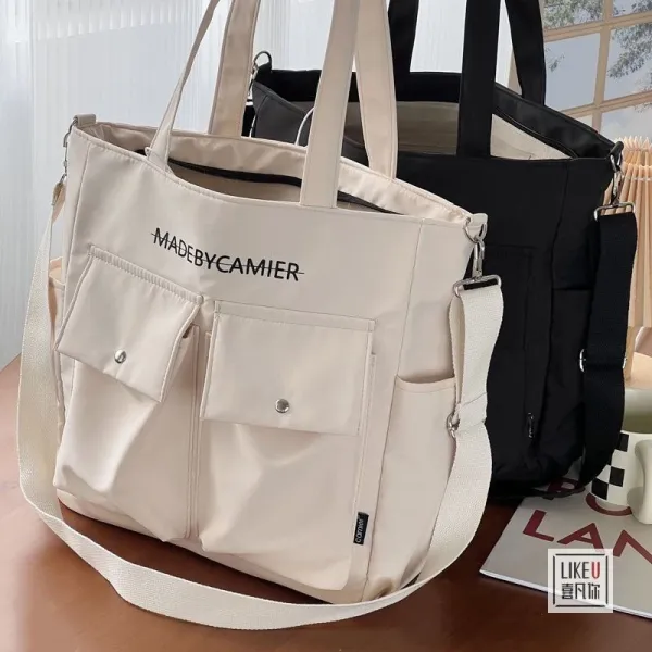 Design MADEBYCAMIER Utility Tote Bag in Dusty Blue Tote Bag - 3