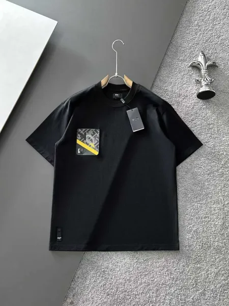 Fendi FF Logo Patch Black T-Shirt - 1