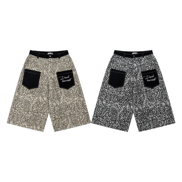 Design Dark Harvest Leopard Print Wide-Leg Shorts - 2