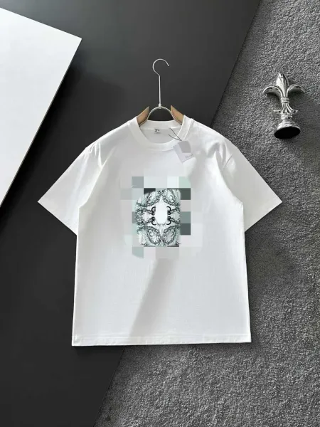 Design Graphic Print Oversized T-Shirt White - 1