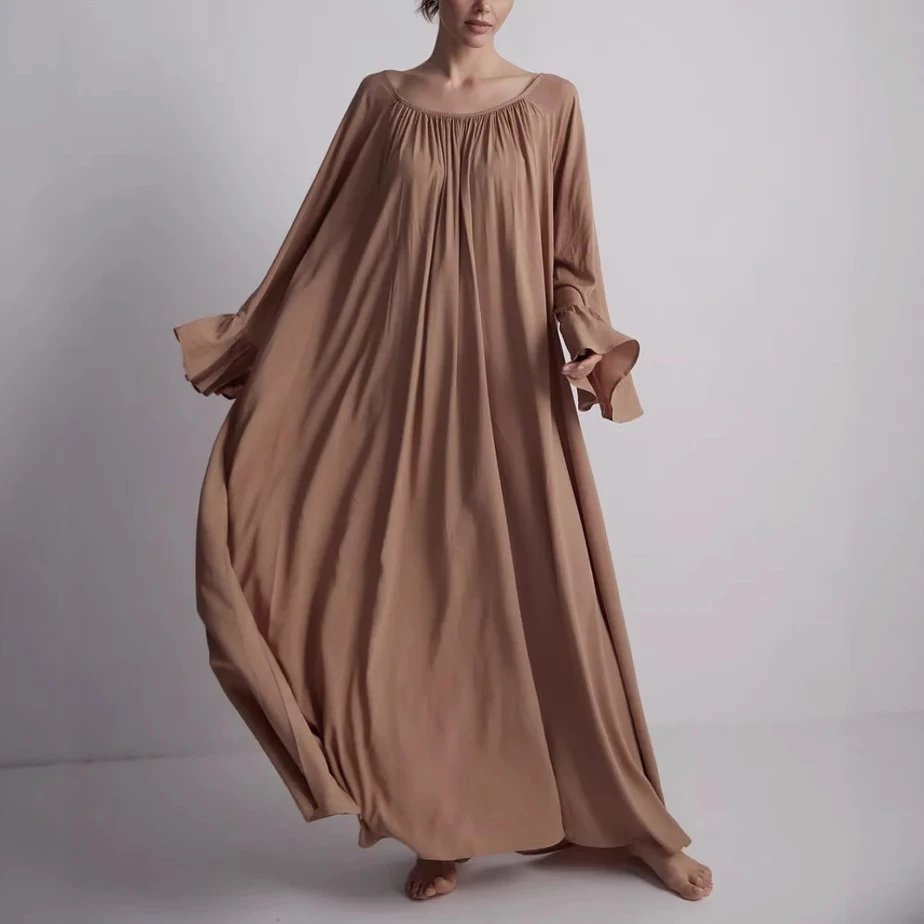 Design Asymmetrical Draped Maxi Dress Black - 16