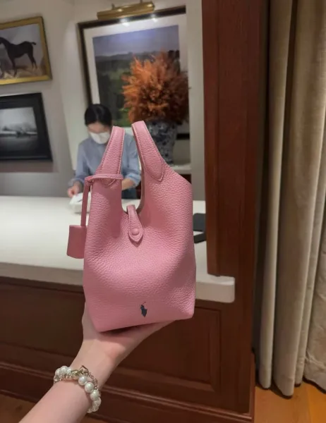 Polo Ralph Lauren Mini Bucket Bag Navy Handbags - 5