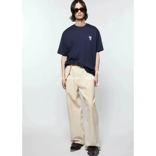 Design Embroidered Bow T-Shirt Gray - 5
