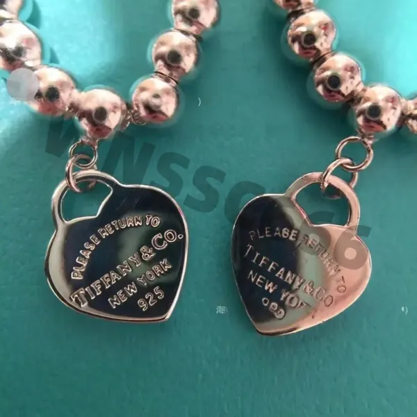 Tiffany & Co. Return to Tiffany Heart Charm Bracelet Silver Red Enamel Bracelet - 3