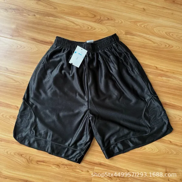 Design Basketball Shorts Light Blue with Navy and Red Numbering - 12