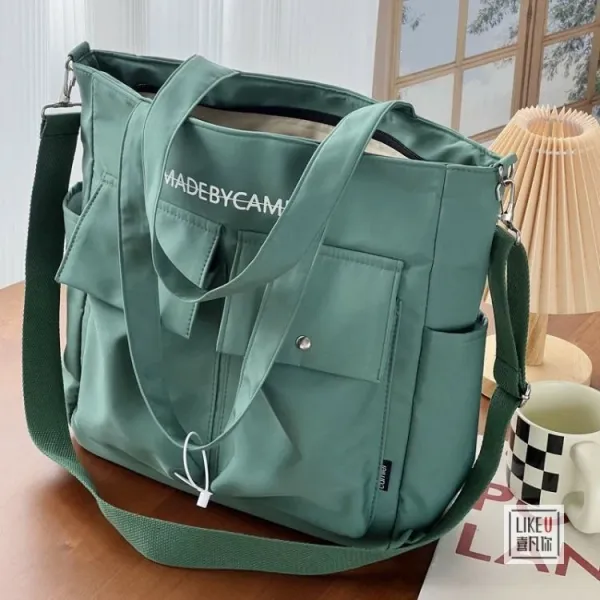 Design MADEBYCAMIER Utility Tote Bag in Dusty Blue Tote Bag - 41