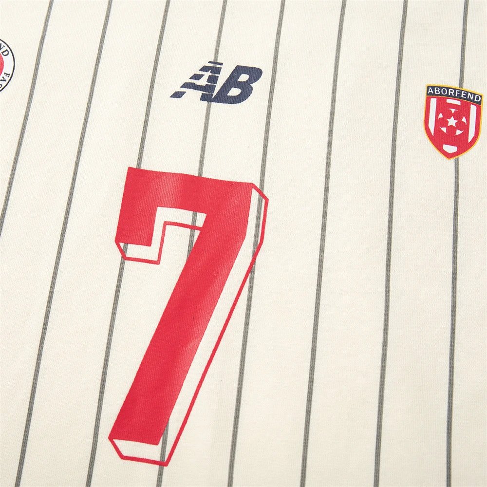 New Balance 7 Cream Pinstripe Baseball Jersey