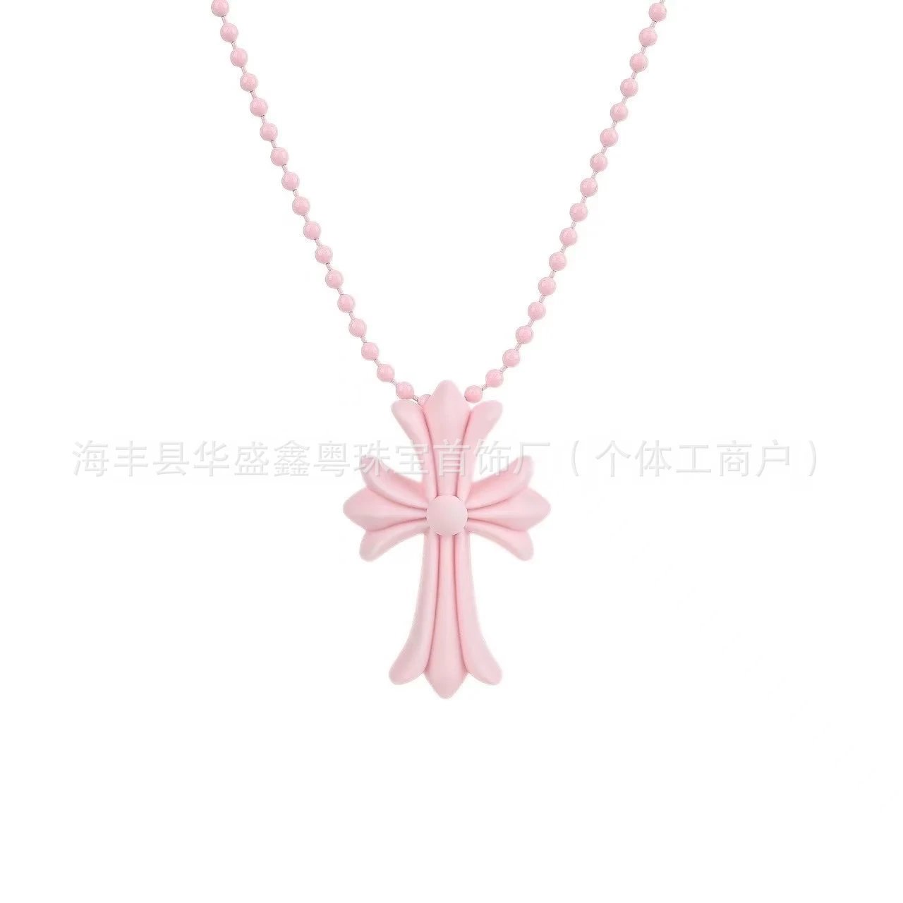 Acrylic Cross Pendant Necklace Assorted Colors Fashion Statement Jewelry