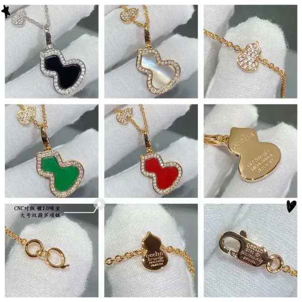 Design Mickey Mouse Bow Pendant Necklace Gold-Tone Pave Crystal Necklace Jewelry - 7