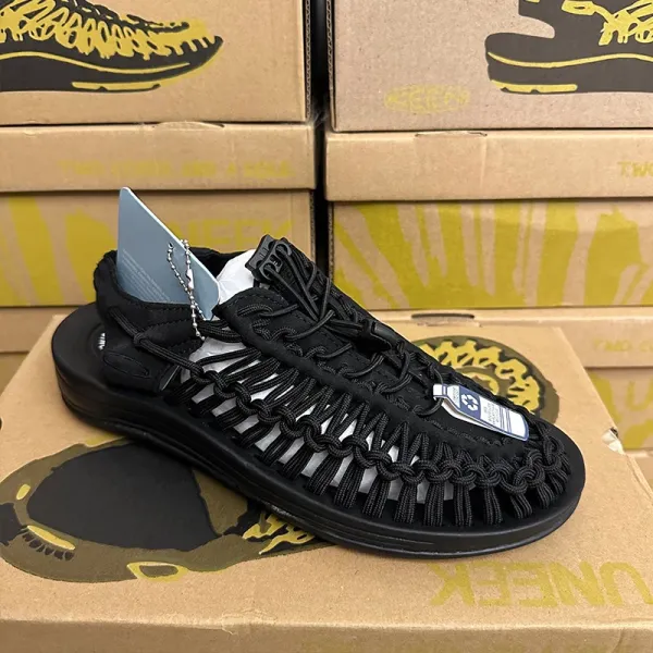 Design Keen Uneek Black Woven Sandals - 1