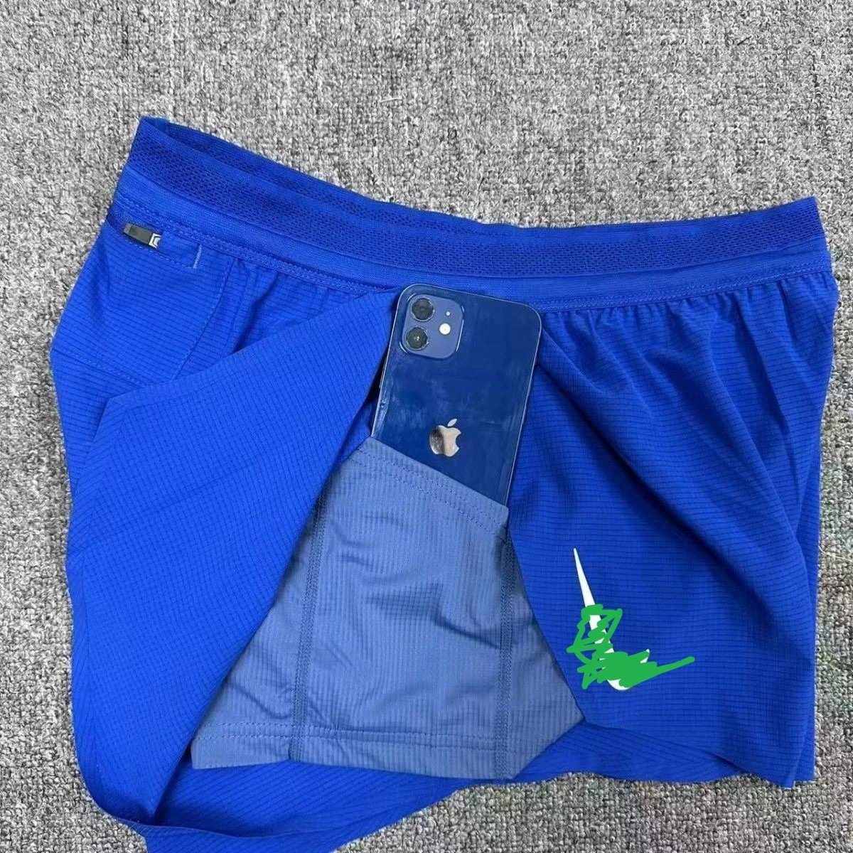 Design Performance Shorts and Base Layer Top in Royal Blue Activewear - 17