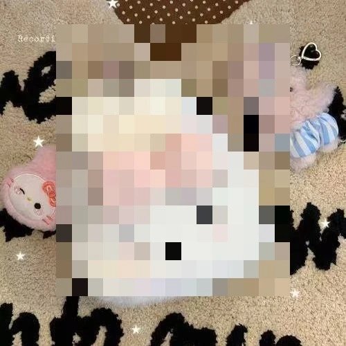 Sanrio Hello Kitty Fuzzy Bunny Mini Backpack White with Pink Bow - 12