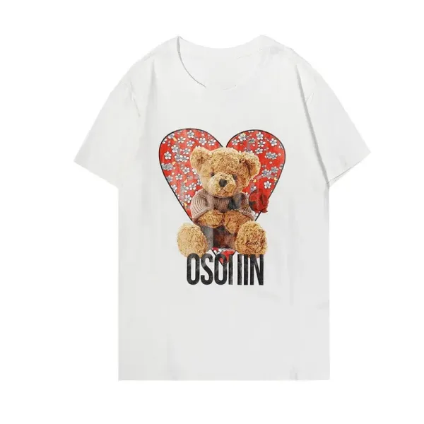 Design INO Bear Graphic Print Black T-Shirt T-Shirts - 3