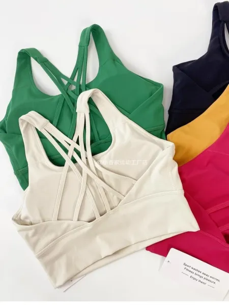 Design Crisscross Back Sports Bra Mauve Activewear - 9