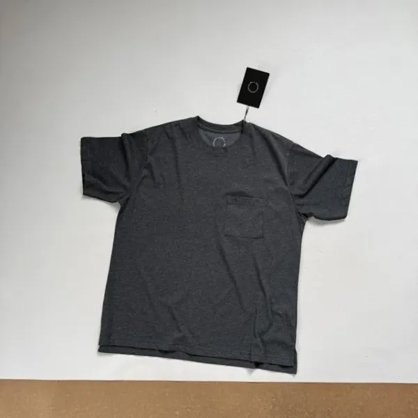 Design Yamatomichi Mountain and Road Pocket T-Shirt in Sage Green, Sky Blue, Charcoal Gray T-Shirts - 18