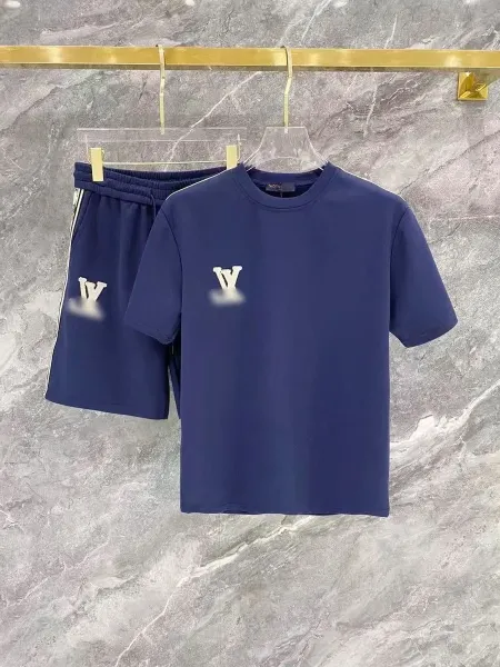 Louis Vuitton Monogram Logo T-Shirt and Shorts Set Navy - 1