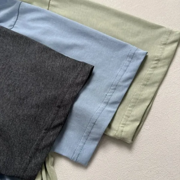Design Yamatomichi Mountain and Road Pocket T-Shirt in Sage Green, Sky Blue, Charcoal Gray T-Shirts - 27