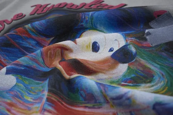 Design Disney x Unknown Artist Mickey Mouse Psychedelic Graphic White T-Shirt T-Shirts - 12