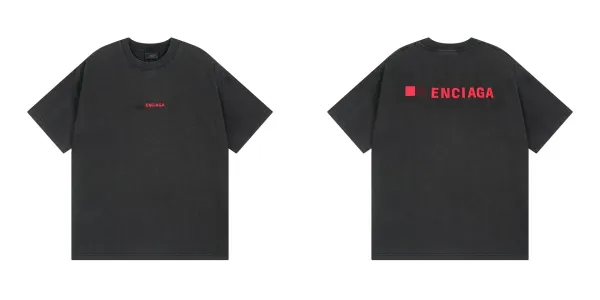 Design Enciaga Logo Print Oversized T-Shirt Black T-Shirts - 1